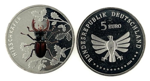 5 Euro Deutschland 2022/2023/2024 Wunderwelt Insekten Wahlweise - Picture 9 of 11