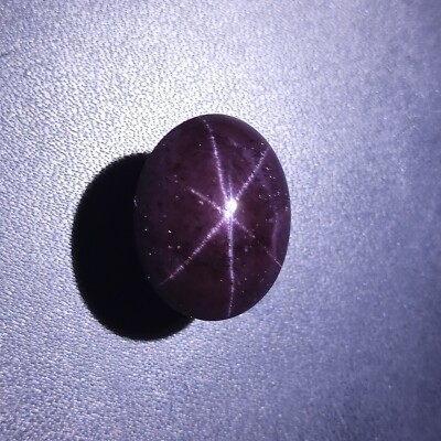 32 Carat 20.3x16.3x9 MM Natural 6-Ray Star Purple Red Garnet Star Oval Cabochon