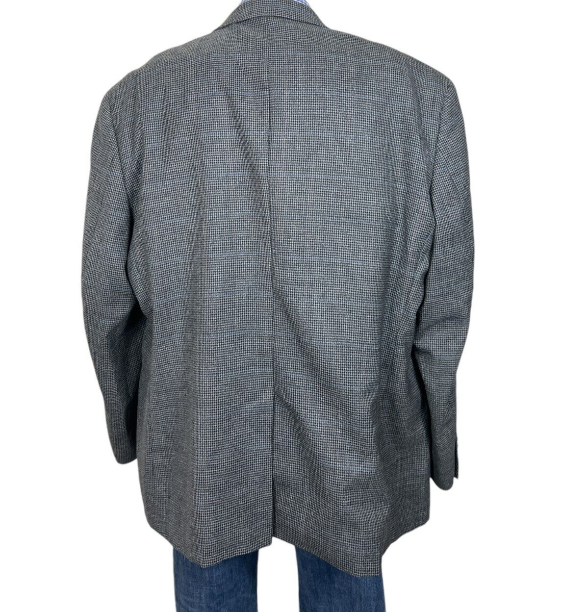 Jean Paul Germain Blazer Jacket Gray Houndstooth Wool Men's