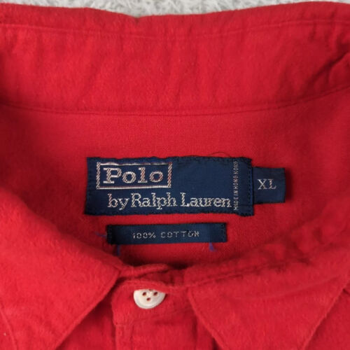 Ralph Lauren Polo rot Flanell Sportler Patchwork Azteken Western Druckknopf Hemd XL - Bild 4 von 10