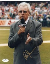 PETER GAMMONS ESPN HOFER SIGNED AUTOGRAPHED 8X10 PHOTO JSA SOA