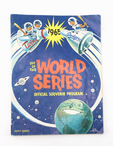 1965 World Series Official Souvenir Program Twins Vs Dodgers W/ Potect Hard Case - 第 2/6 張圖片