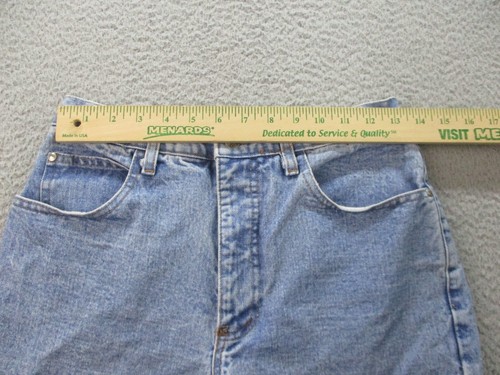 VTG 90's Arizona Jeans Boy's 9 Blue Denim Shorts Flat Front Knee Length USA Made - Picture 3 of 12