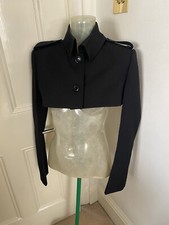 Givenchy Crop Black Blazer Jacket Sz Fr36/uk 10