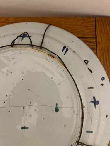 18th Century English/Bristol Delft 34.5cm Blue & White Charger - Picture 13 of 16