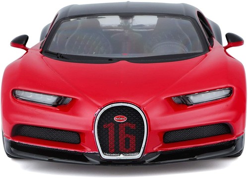 Maisto 31524 - Coche a Escala - Bugatti Chiron Sport (Rojo Negro, Escala 1:24) - Imagen 2 de 7