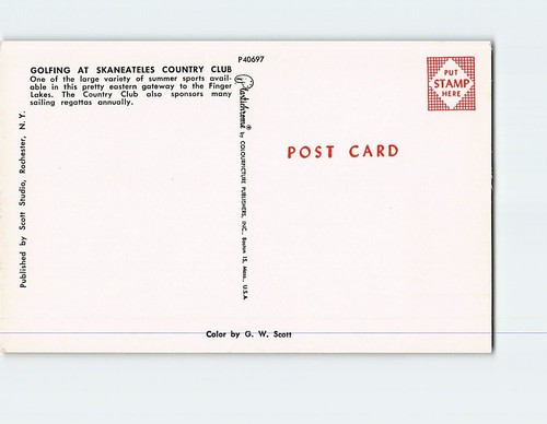 Postcard Golfing At Skaneateles Country Club, Skaneateles, New York - 第 2/2 張圖片