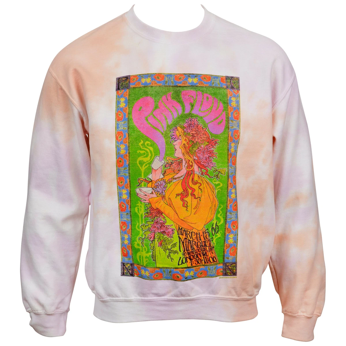 Pink Floyd Vintage Poster Crew Neck Sweatshirt Pink