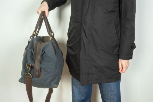 -Barbour Wax Navy Blue Travel Handbag Shoulder Bag - Picture 6 of 11