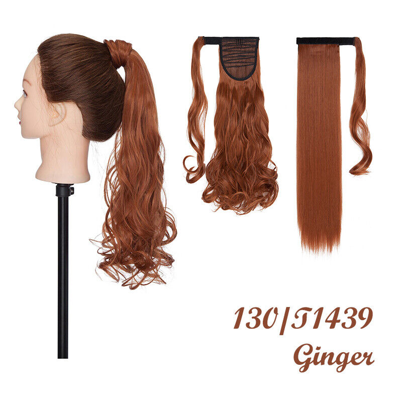 Long Thick Wrap On Ponytail Real As Human Clip In Hair Extensions Pony Tail US - Picture 70 of 74