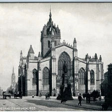 c1910s Edinburgh, Scotland St Giles Cathedral Gothic Architecture Street A341