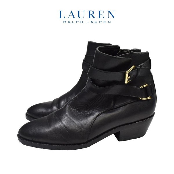 Women Lauren Ralph Lauren Boots Black Leather 38