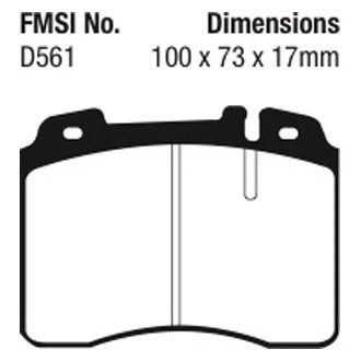 For Mercedes-Benz SL60 AMG 97-99 Brake Pads EBC Redstuff Ceramic Low Dust - Изображение 2 из 3