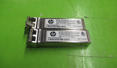 Lot of 2 HP  721000-001 MSA 2040 10Gb SW iSCSI SFP+ Transceivers