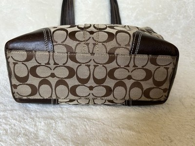 Y2K Coach Hampton Signature jacquard tote turn-lock closure