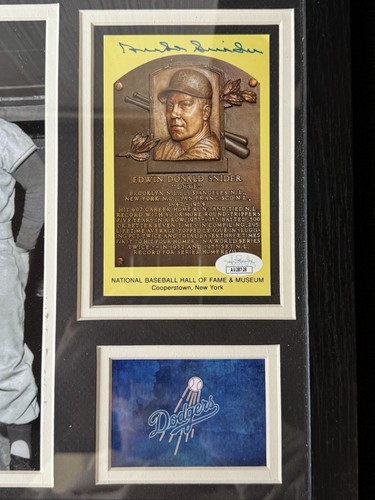 DUKE SNIDER HOF Signed Hall of Fame Plaque Framed JSA COA - Picture 2 of 5
