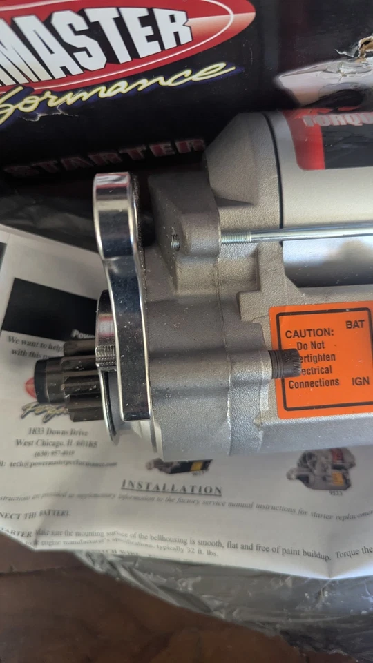 Powermaster Starter 9513 XS Torque 18:1 Denso No Nose for Chrysler 273-440 NEW Foto 2 de 4