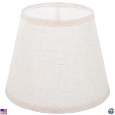 Chic White Fabric Lamp Shades - Versatile E27 Replacement for Table  Floor