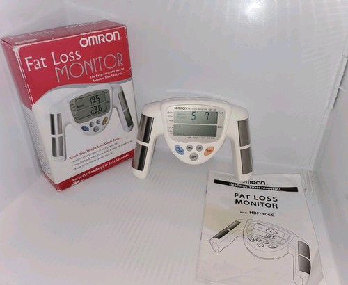 Omron Fat Loss BMI Monitor HBF-306C White, With Manual. WORKS READ DESCRIPTION 