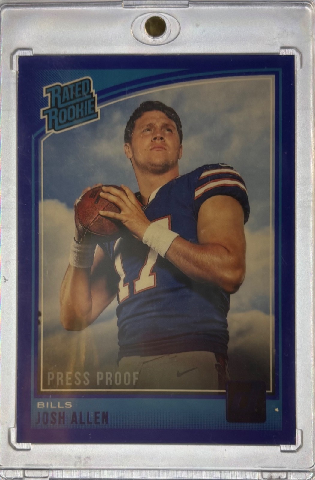 2018 Donruss - Josh Allen Blue Press Proof ROOKIE COLOR MATCH SP