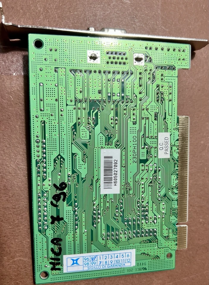 Cirrus Logic CL543XPCI CL-GD5430-QC-D 1MB DRAM PCI Scheda Video Retro-1995 - Immagine 2 di 4