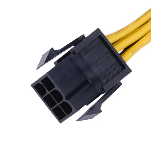 6Pin 2 Pin Or 2 Port 6Pin Male Graphics Card PCI‑E Power Cable 6 Pin Female T FY - Afbeelding 3 van 8