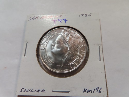 T47 Italien San Marino 1986 Silber 500 Lira WM