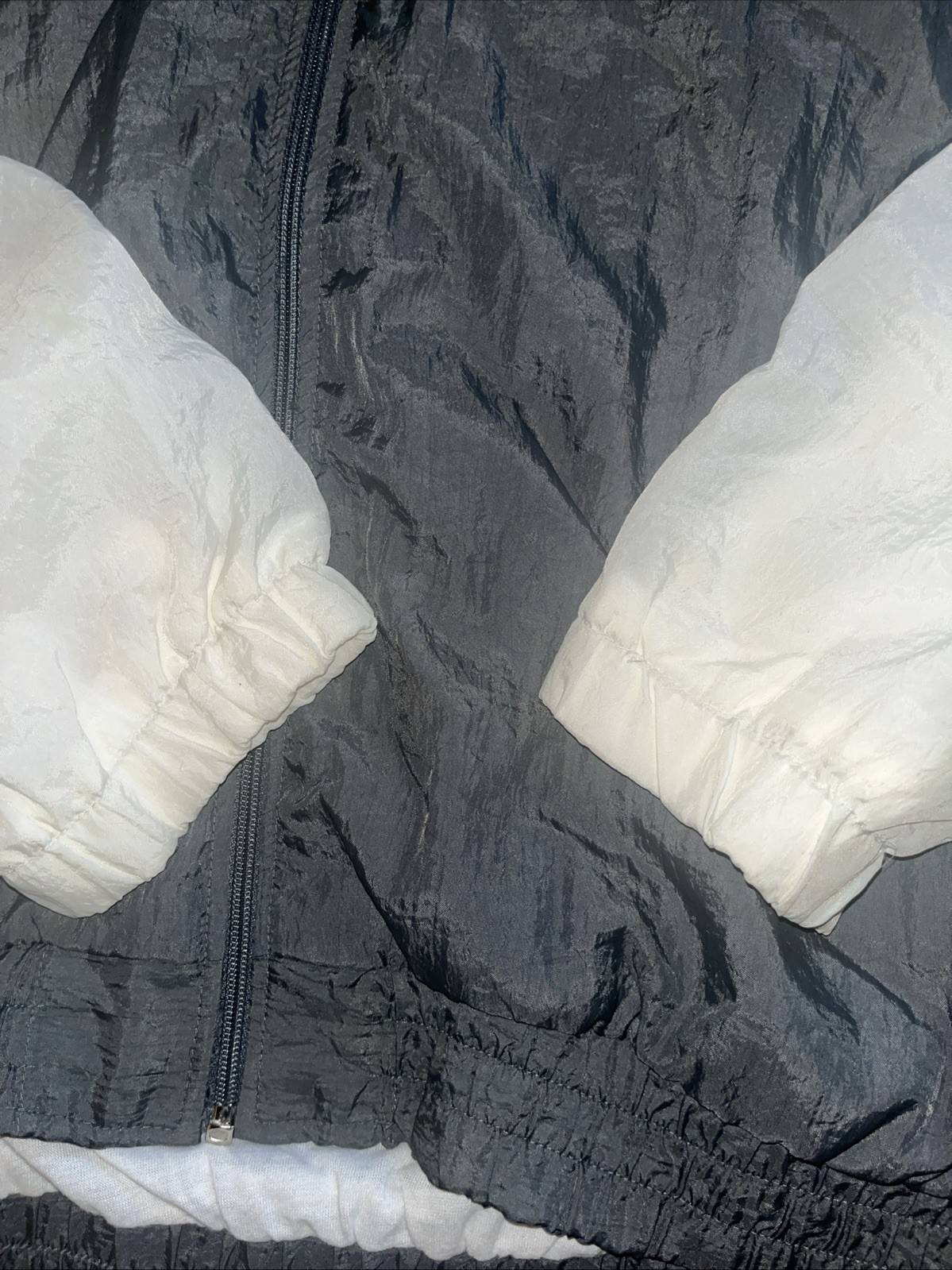 Giacca a vento vintage Pony colorblock pista zip XL