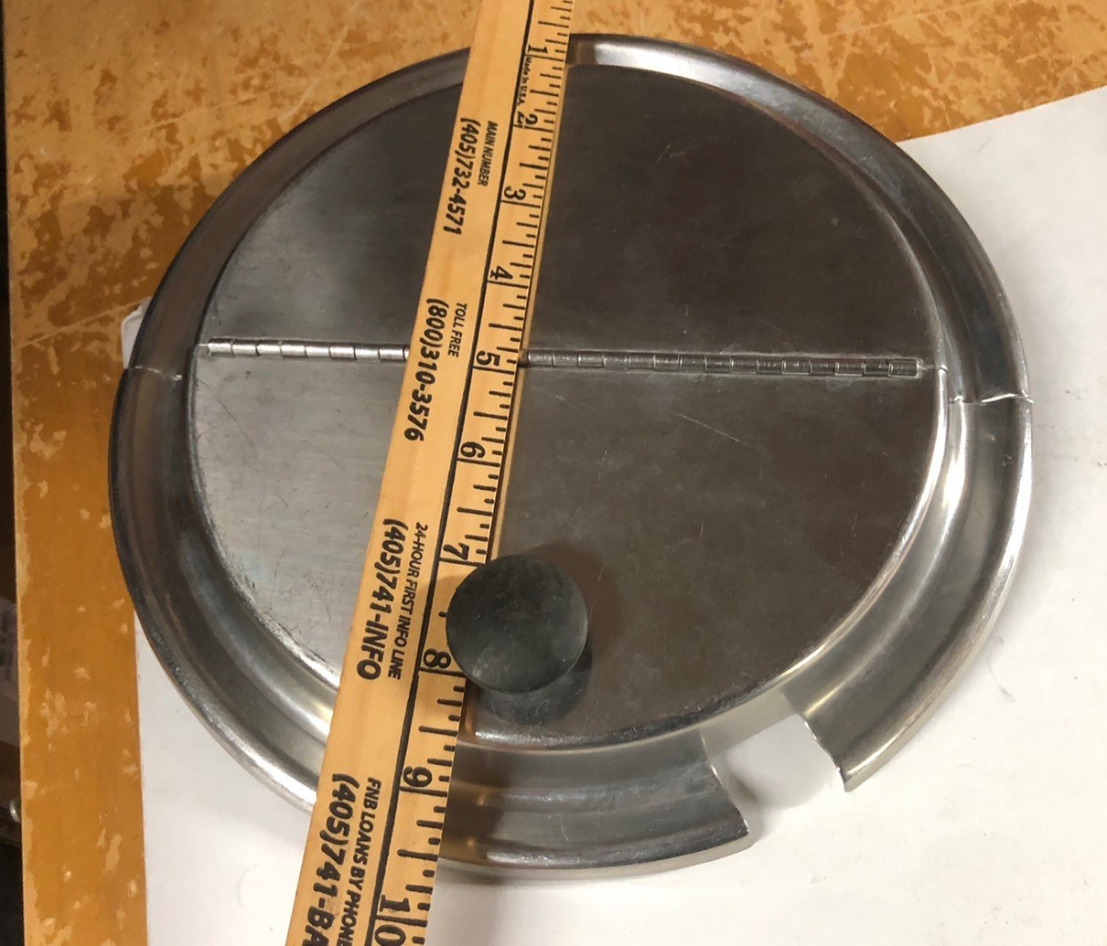 Vtg USA VOLLRATH 88184 Induction Ready 7 Quart Inset Pan & Hinged Cover 47488