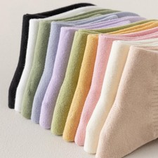 12 Pairs Women  s  Men  s Cotton Ankle Socks Colorful Soft Breathable for Spring