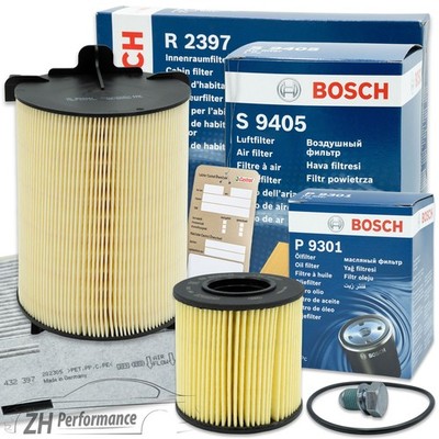 BOSCH INSPEKTIONSPAKET Filter Set Aktivkohle Audi A3 8P VW Skoda Seat 1.4 TFSI