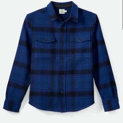 Flint And Tinder Expedition Flannel Shirt Jacket Navy Plaid