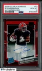 2023 Panini Clearly Donruss Red #53 Bijan Robinson RC Rookie AUTO 23/49 PSA 10