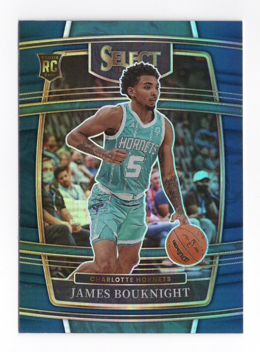 James Bouknight RC 2021-22 Panini Select #37 Blue Prizm Charlotte Hornets