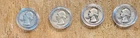 🔥 1940-64 Washington Quarter 90% Silver Circulated $1 Face Value 4 Quarters🔥
