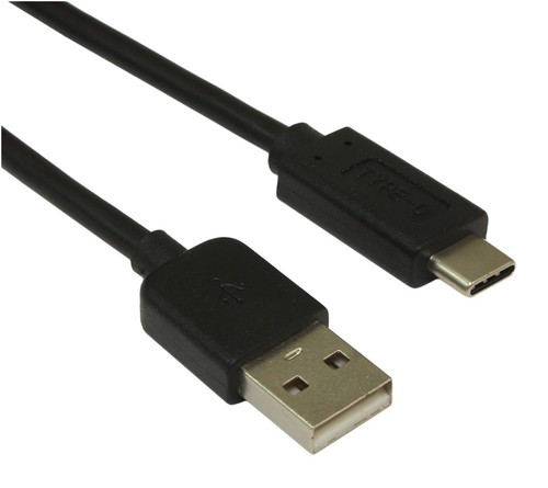 10ft USB Type-C Male to Type-A Male Cables 480Mbps Black