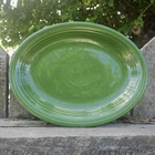 Vintage Fiestaware - 1960s 12 1/4" Oval Serving Platter Medium Green (1959-1969)
