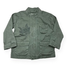 Utility Brand Cotton Jacket 5T Army Green Canvas Eagle Military Style Americana