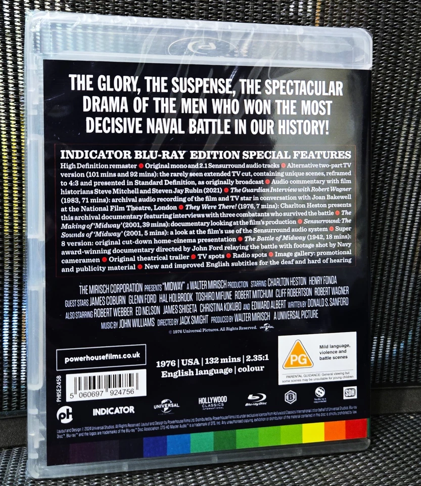 Midway (1976) Blu Ray Region B Heston Fonda Mifune Indicator - NEW! - Image 2 of 2