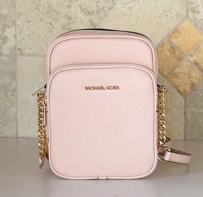 Michael Kors Jet Set Pink Gold Chain Backpack ?MICHAEL KORS JET SET MEDIUM BACKPACK GOLD CHAIN LIGHT PINK  main image 3