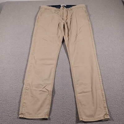 Scotch & Soda Mens Chinos 34x30 Beige Regular Tapered Leg Chino Trousers W34 L30