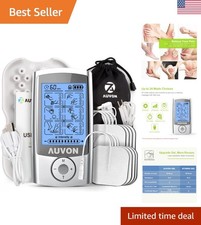 AUVON Rechargeable TENS Unit Muscle Stimulator 24 Modes 4th Gen TENS Machine
