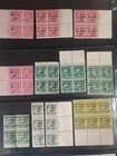 Collection Of Us Stamps Washington And Franklin Pre canceled Plate Blocks