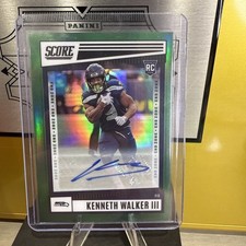 2022 Panini Chronicles Kenneth Walker Score GREEN Auto Rookie /6