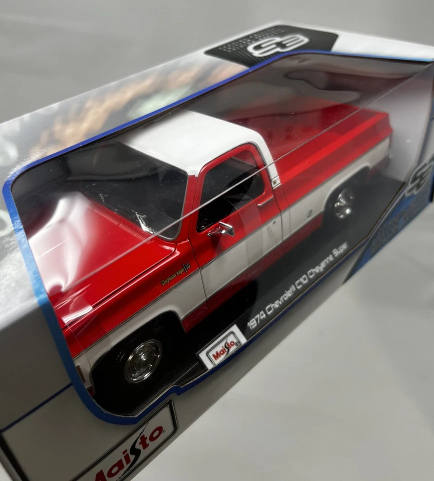 Chevrolet C10 Cheyenne Super 1974 Maisto escala 1:18 diecast modelo de coche 🔥 Foto 2 de 4