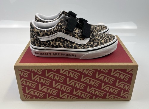 Neu Vans Old Skool V Sneaker Kinder 13,5 Leapord Print " Animals Are Friends" - Bild 2 von 7