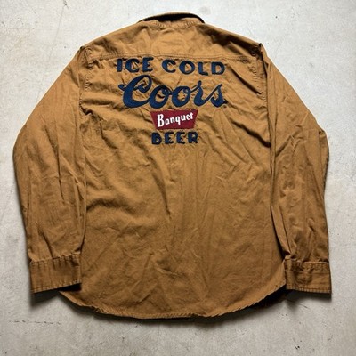 Coors Banquet Universal Needle Daily Grind Long Sleeve Button Up Embroidered L
