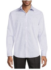 George Classic Fit Shirt Mens 2XL Blue Mini check Wrinkle Resistant NWT