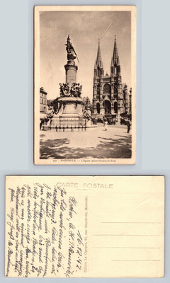 Marseille L'Eglise Saint-Vincent-de-Paul Vintage Postcard 231 Unused Condition