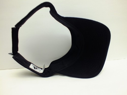 Black Adidas 3D Bar Sun Visor Hat 90's Vintage Adj Golf Hip Hop Hat Cap NEW - Picture 2 of 7